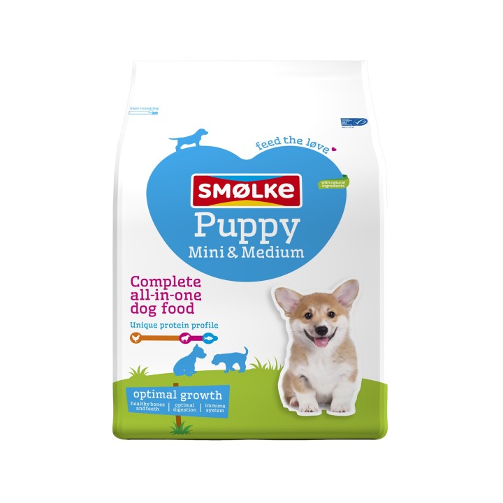 Smølke Puppy Mini/Medium Hundefutter - 3 kg