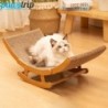 Gewellter Katzenkratzbaum, verschleißfestes Katzen-Loungebett, Schleifklauenspielzeug für Katzen, hölzernes Katzenkratzbrett,