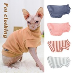 Sweatshirt für haarlose Katzen, Sphinx-Katzen-Overall, Kleidung für haarlose Katzen, kleine französische Bulldogge, Welpenkos