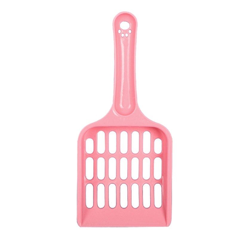Katzenstreuschaufel, Hohlgitter, leicht zu filtern, Katzenstreuschaufel, PP-Kunststoff, Katzenkotsieb, Rosa rosa