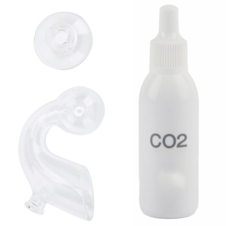 Glas Aquarium CO2 Anzeige Fisch Tanks Kohlendioxid Langzeit-Monitor mit Test Flüssigkeit Absaugung