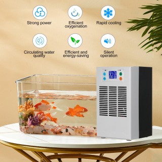 100 W 30 l kleiner Aquarium-Warmwasserbereiter und Kühler, Aquarium-Kühler, Halbleiter-Elektronik-Aquarium UK Plug bunt