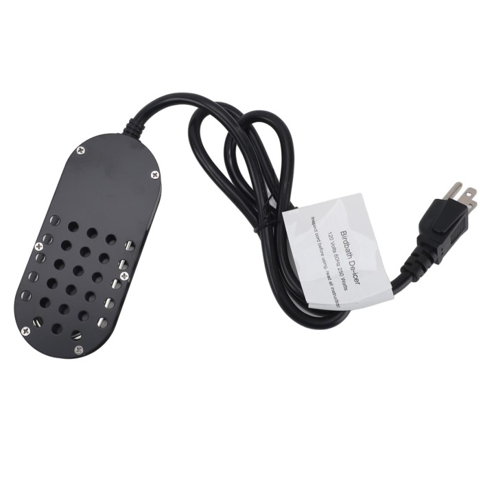 Vogelbadheizung für den Außenbereich im Winter, 250 W, beheizte Hühnertränke, Enteisungsgerät mit Thermostat