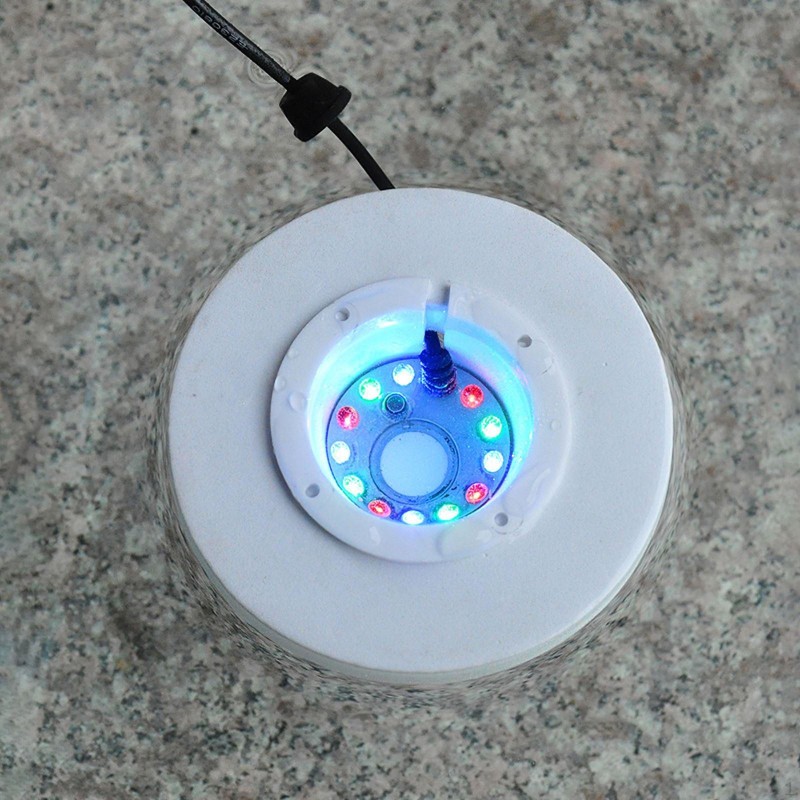 Kleine LED-Licht Ultraschall schwimmenden Aquarium Reptil Haustier Fisch Tank Rockery Luftbefeuchter