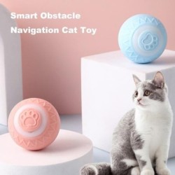 Interaktives Katzenrollball-Spielzeug, bewegungsaktivierter, automatisch beweglicher Smart Ball, per USB wiederaufladbarer Ha