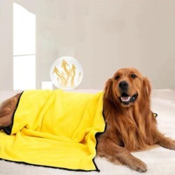 Große Haustierhandtücher, superweiche und saugfähige Haustierhandtücher für Katzen und Hunde, Badetuch, hält sauber und trock