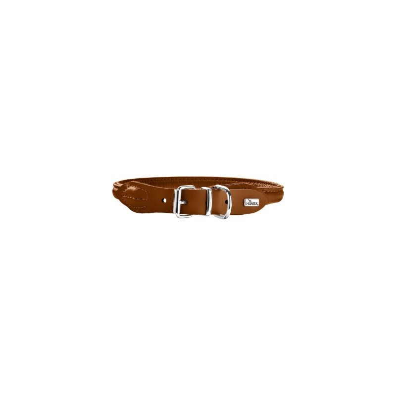 Hunter Halsband Round & Soft Elk cognac 55 cm