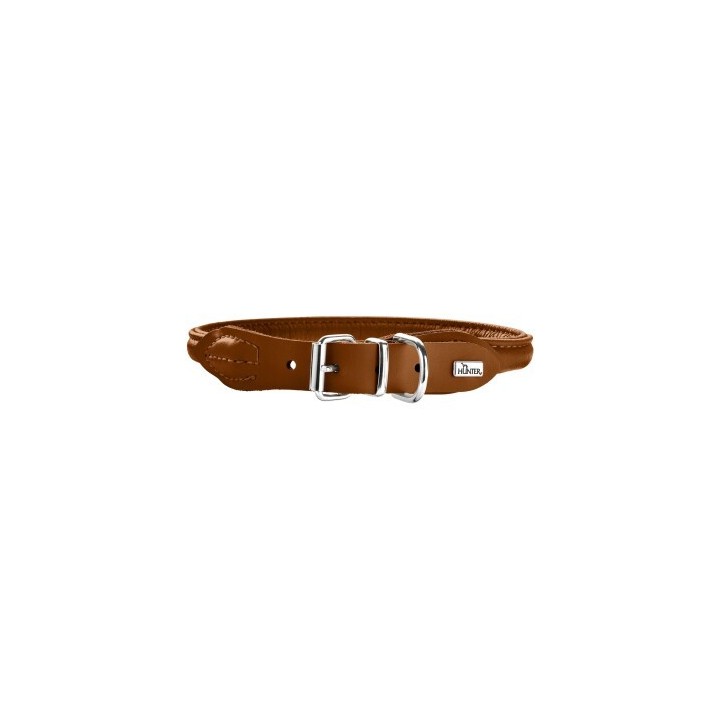 Hunter Halsband Round & Soft Elk cognac 55 cm
