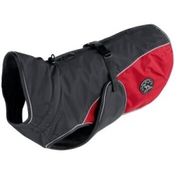 Hunter Hundemantel Uppsala Cozy anthrazit/ rot 55 cm