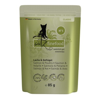catz finefood 8 x 85 g - Lachs & Geflügel