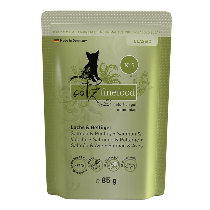 catz finefood 8 x 85 g - Lachs & Geflügel