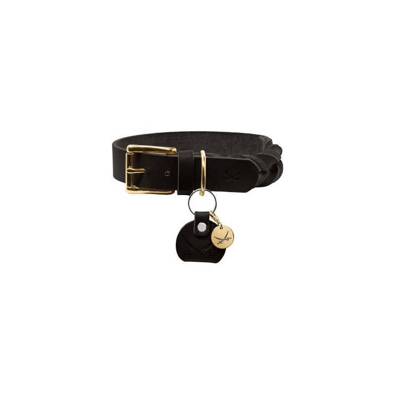 Hunter Halsband Sansibar Solid schwarz 40 cm
