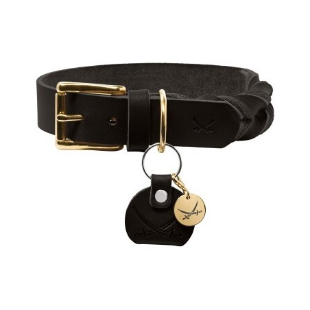 Hunter Halsband Sansibar Solid schwarz 40 cm