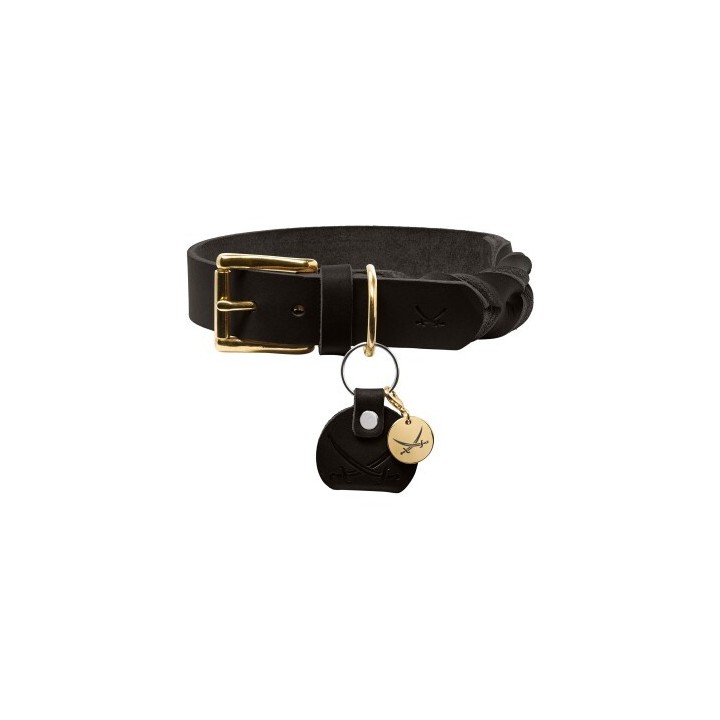 Hunter Halsband Sansibar Solid schwarz 40 cm