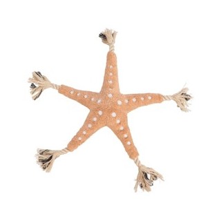 TRIXIE Hunde-Plüschspielzeug Be Nordic Seestern Jane sand, Länge: ca. 32 cm