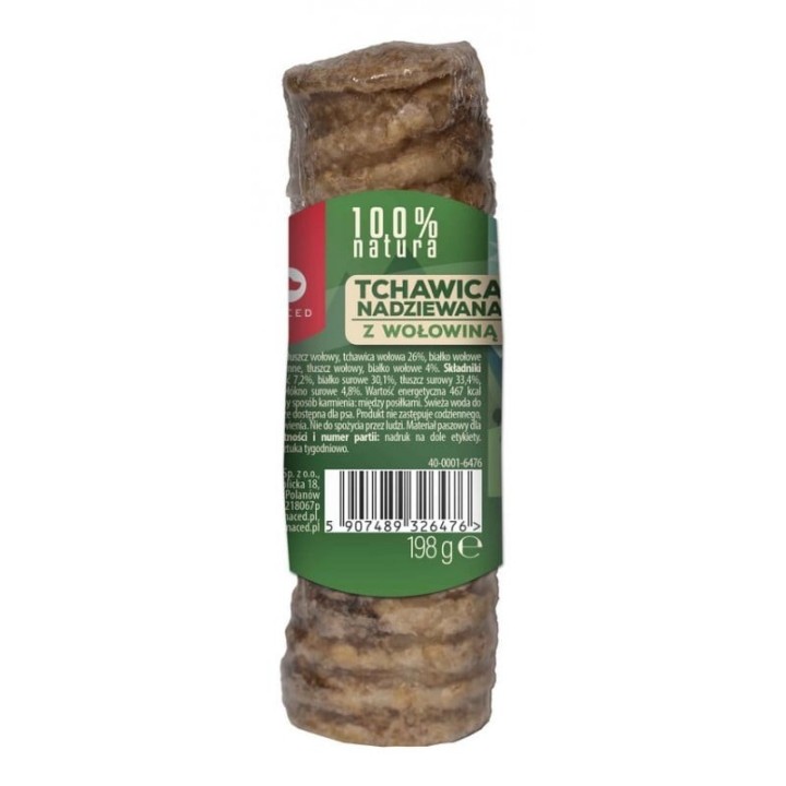 MACED 100 % Nature's Little Gefüllte Luftröhre mit Rindfleisch für Hunde 120 g