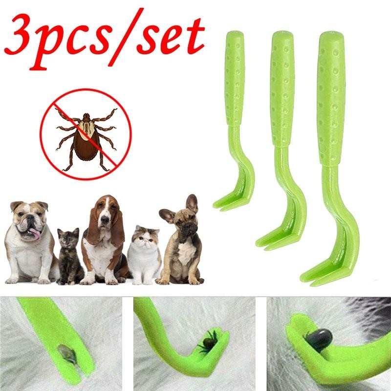 Flohentferner Haken Zeckenentfernung Pinzette Zecken ziehen Haustier Katze Hund Mithelfer Kratzen Extraktor Milben Pinzette K