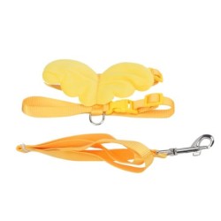 Enten Zugseil Verstellbarer Brustgurt Außen Walking Harness Leine für Haustier Ente Huhn XS gelb
