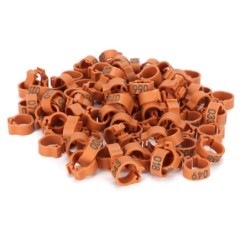 001?100 nummerierte Vogelbeinbänder 8 mm Geflügel Identifizierungsringe Zubehör für Vögel Tauben Kaffee kaffeebraun