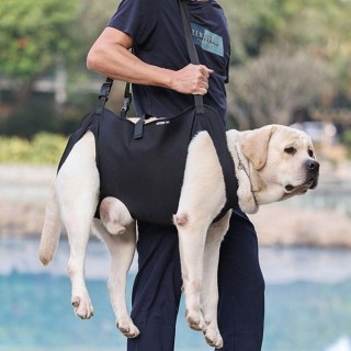Tragbarer Hunde-Sling-Träger mit verstellbarem Riemen, Haustier-Hebeweste für verletzte, behinderte Hunde S