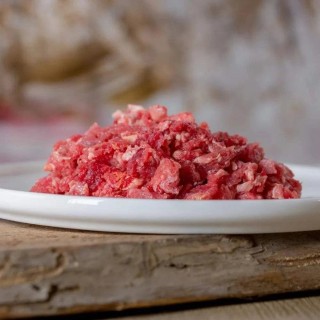 Rindermuskelfleisch, durchwachsen, gewolft 500 g Beutel