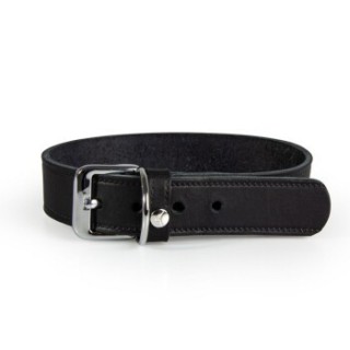 Das Lederband Halsband Weinheim schwarz 47 cm, 2.5 cm