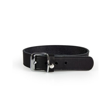 Das Lederband Halsband Weinheim schwarz 47 cm, 2.5 cm