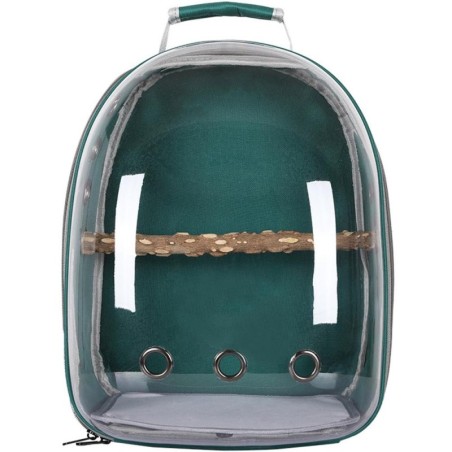 Haustier Papagei Träger Vogel Reisetasche Rucksack Raum Kapsel Transparent Rucksack Atmungsaktive Papagei dunkelgrüne