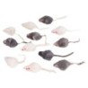12Pcs Haustier Katze Spielzeug Kleine Plüsch Maus Mini Lustige Katze Spielzeug Gefälschte Maus für Kätzchen Katze