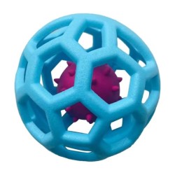 Hundespielzeug, hohler Ball, lustig, interaktiv, Bissfestigkeit, Kauspielzeug, Ball für Hunde, Katzen, Haustiere, Blau