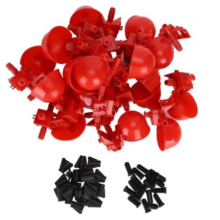 20 stücke Küken Wasser Schüssel Automatische Trinkbecher Rot Geflügel Wasser Trinker Waterer Pet Liefert