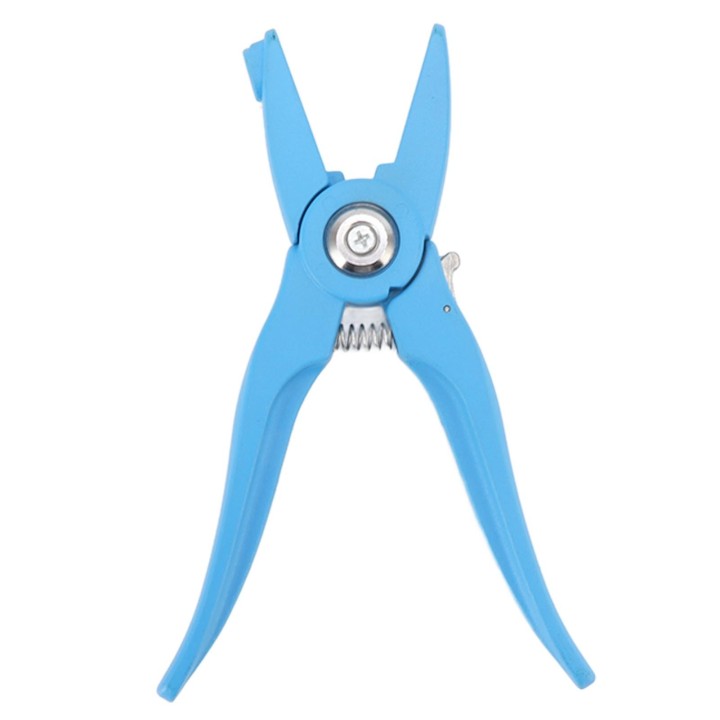 Ohrmarken-Applikator, universelle Tierohrmarkenzange aus Metall für Kuh, Schaf, Ziege, Schwein, Rind, Nutztiere schwarz/gelb