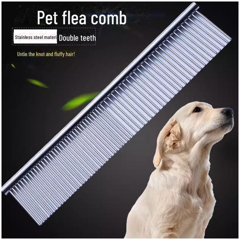 Stahlkamm für Langhaarkatzen: Knotenöffnendes, dichtes Zahndesign für Puppen und Hunde Flea Comb 1 piece