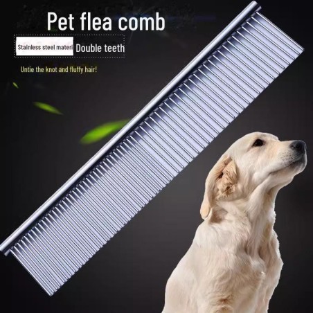 Stahlkamm für Langhaarkatzen: Knotenöffnendes, dichtes Zahndesign für Puppen und Hunde Flea Comb 1 piece