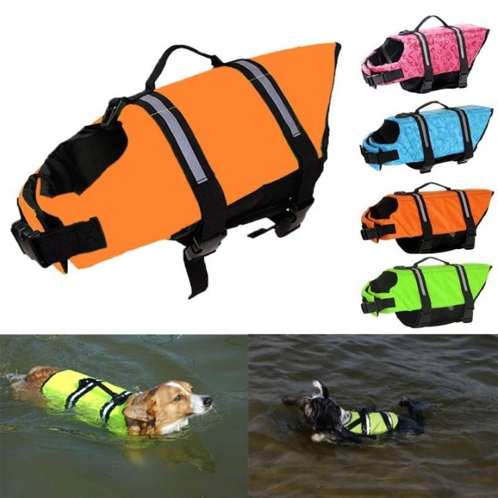 Pet Flotation Sommer Schwimmen Rettungsweste Sicherheitsweste Hund Reflektierende Streifen Welpen Schwimmweste XS blau