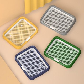 Kunststoff-Hundetoilette, abnehmbar, spritzwassergeschützt, Hundeurin-Pad-Halter, tragbare Hundetoilette, kleiner Hund blau