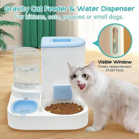 Haustier Wasser Dispenser Große Kapazität Trocken Nass Trennung Fütterung Automatische Wasser Trinker Integration Wasser Hund