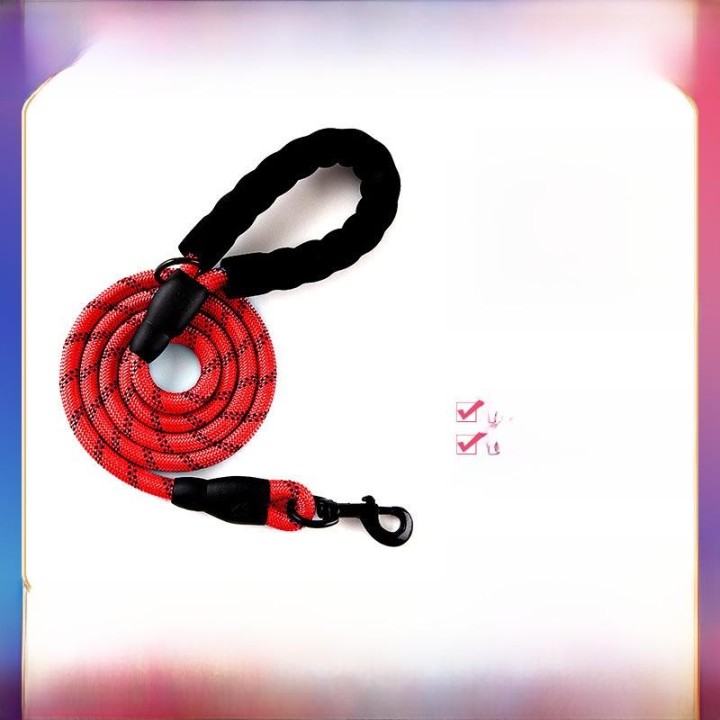 Reflektierende Hundeleine aus Nylonseil für mittelgroße und große Hunde Width 1.2cm, Length 1.5m violett