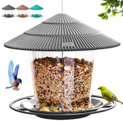 Vogelfutterspender für den Außenbereich, zum Aufhängen, eichhörnchensicher, leicht zu reinigen und zu befüllen, verstellbarer