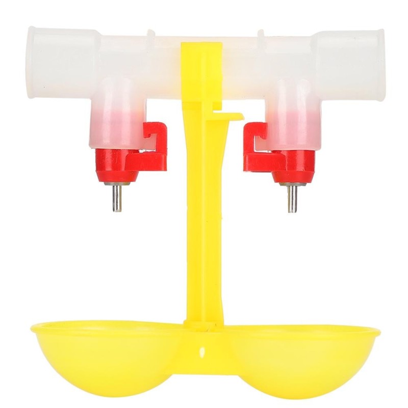 11PCS Doppel Nippel Huhn Tasse Waterer Ball Ventil Trinker mit 2 Schalen Hängen FeederG3/4 1/6 15.5?17.5cm Head Circumference