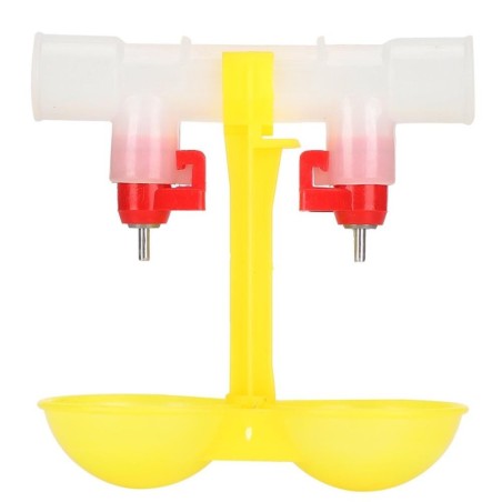 11PCS Doppel Nippel Huhn Tasse Waterer Ball Ventil Trinker mit 2 Schalen Hängen FeederG3/4 1/6 15.5?17.5cm Head Circumference
