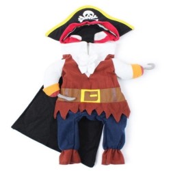 Polyester Niedliche, langlebige Haustier-Halloween-Kleidung, Piraten-lustiges Kostüm, Verkleidung für Katzen und Hunde(S) S
