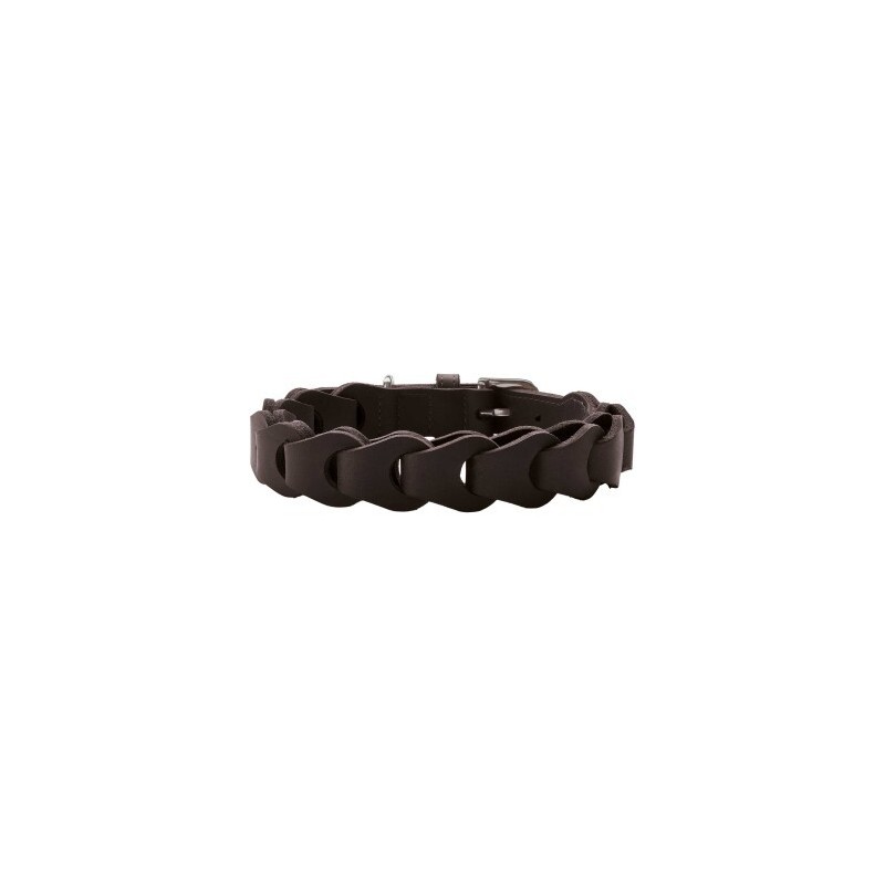 Hunter Halsband Solid Education Chain dunkelbraun 60 cm