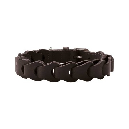 Hunter Halsband Solid Education Chain dunkelbraun 60 cm