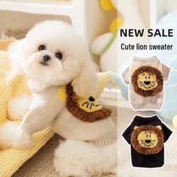Süße Löwen-, Teddybär- und Pandapullover für kleine bis mittelgroße Hunde: Herbst-/Winterkollektion. L