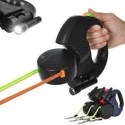 Dual Pet Einziehbare Leine Seil Mit LED Licht Für Kleine Hunde Katze Doppel Welpen Einstellbare Traktion Gürtel Gehen Laufen