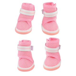 Mesh-Hundeschuhe, atmungsaktiv, leicht, verschleißfest, rutschfest, niedlich, modisch, Welpenstiefel für den Sommer