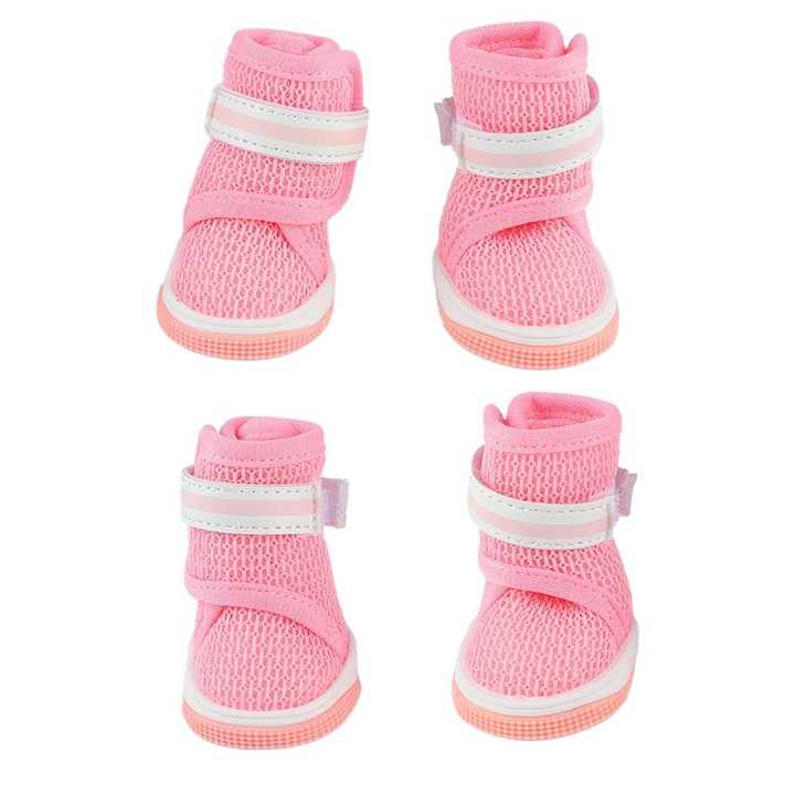 Mesh-Hundeschuhe, atmungsaktiv, leicht, verschleißfest, rutschfest, niedlich, modisch, Welpenstiefel für den Sommer