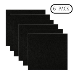 6Pcs Haustier Katzenstreu Box Filter Kätzchen Pad Aktivkohle Deodorant Filter schwarz