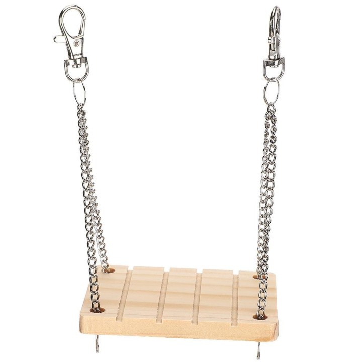 Holz Haustier Hamster Schaukel Hängen Bett Hängematte Käfig Übung Molaren Spielzeug